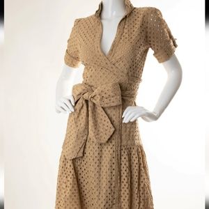 Diane von Furstenberg - Eyelet Wrap Dress with Large Sash